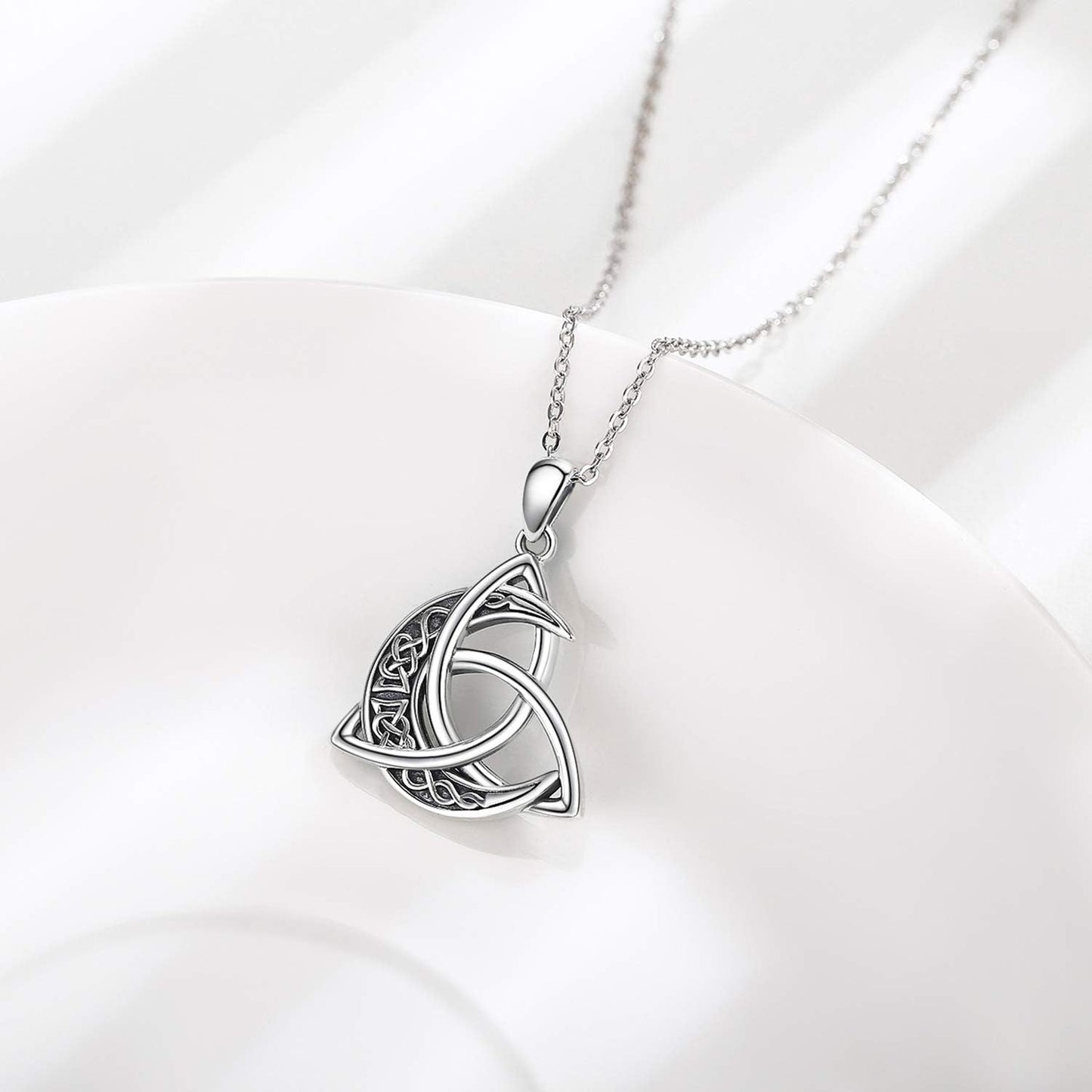 Moon Triquetra Necklace