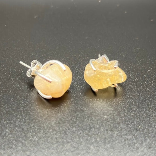 Raw Citrine Earrings