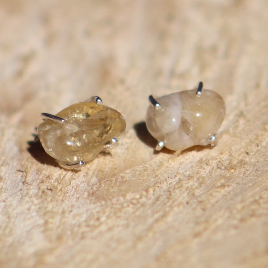 Raw Citrine Earrings