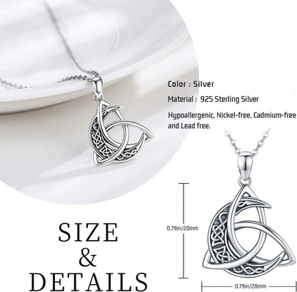 Moon Triquetra Necklace 