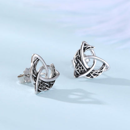 Triquetra Crescent Moon Earrings