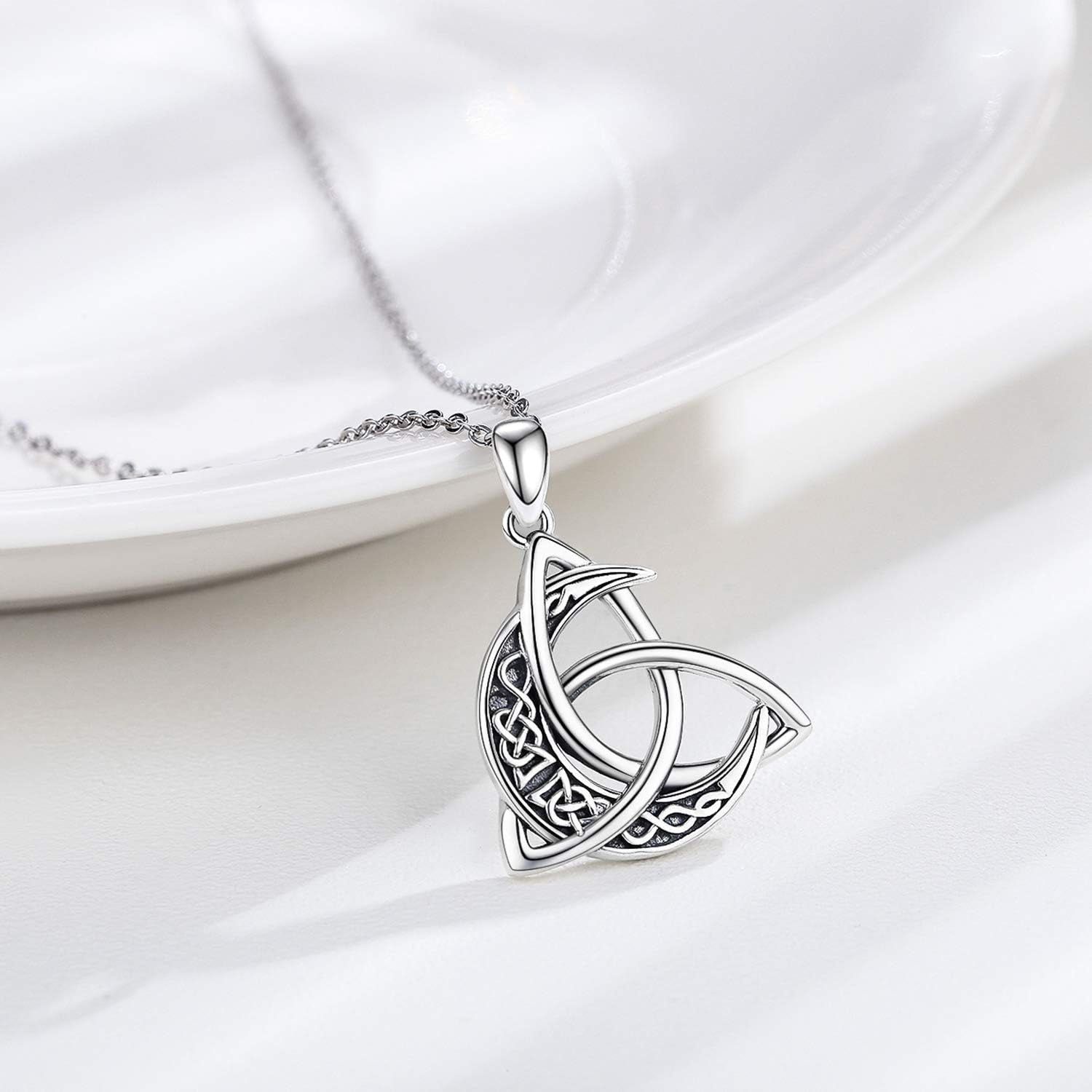 Moon Triquetra Necklace 