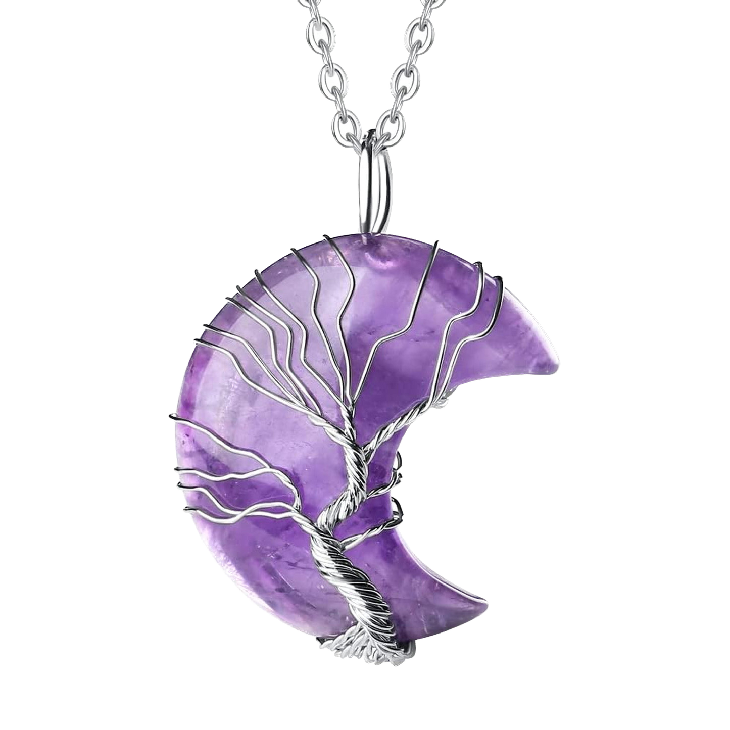 Crystal Crescent Moon Necklace