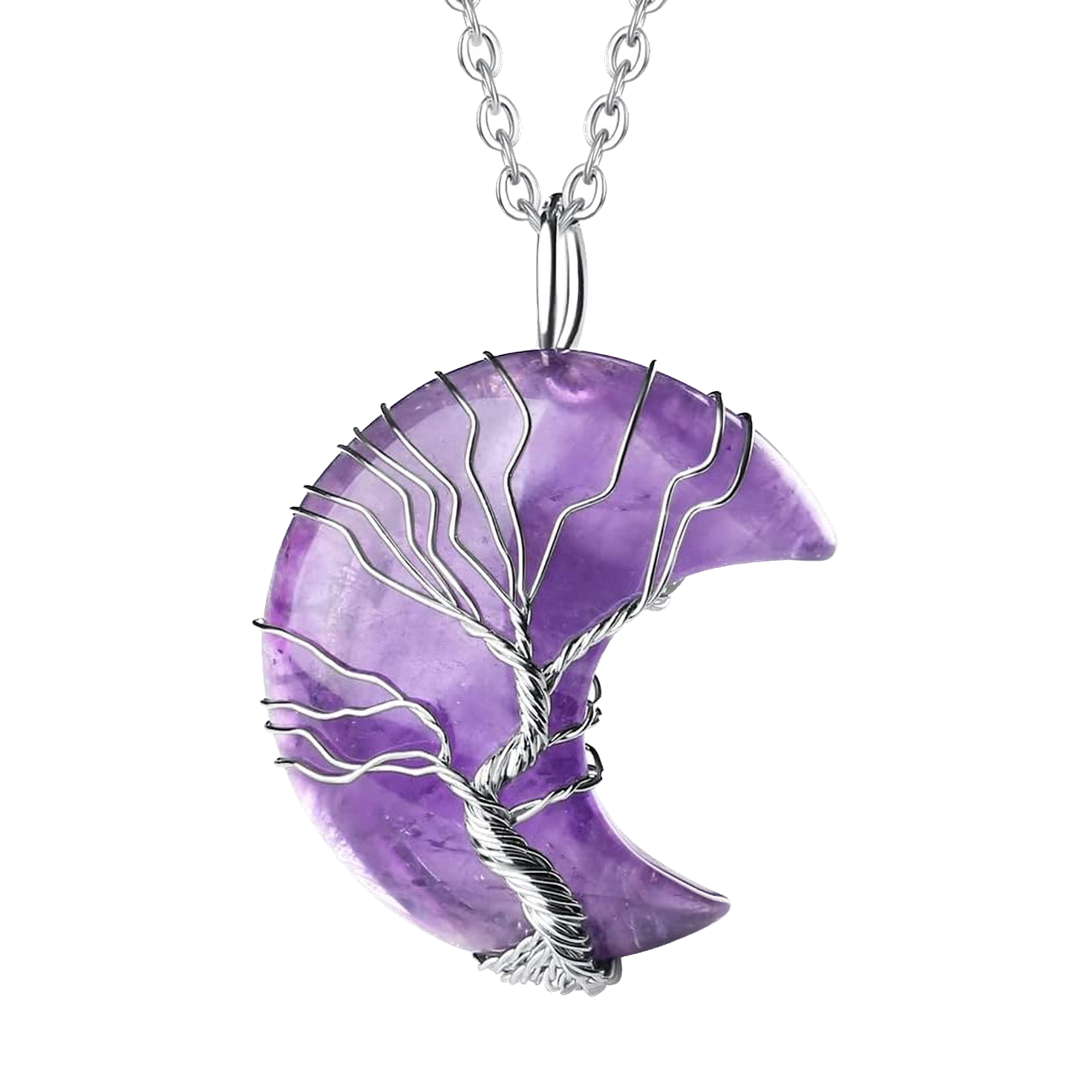 Crystal Crescent Moon Necklace