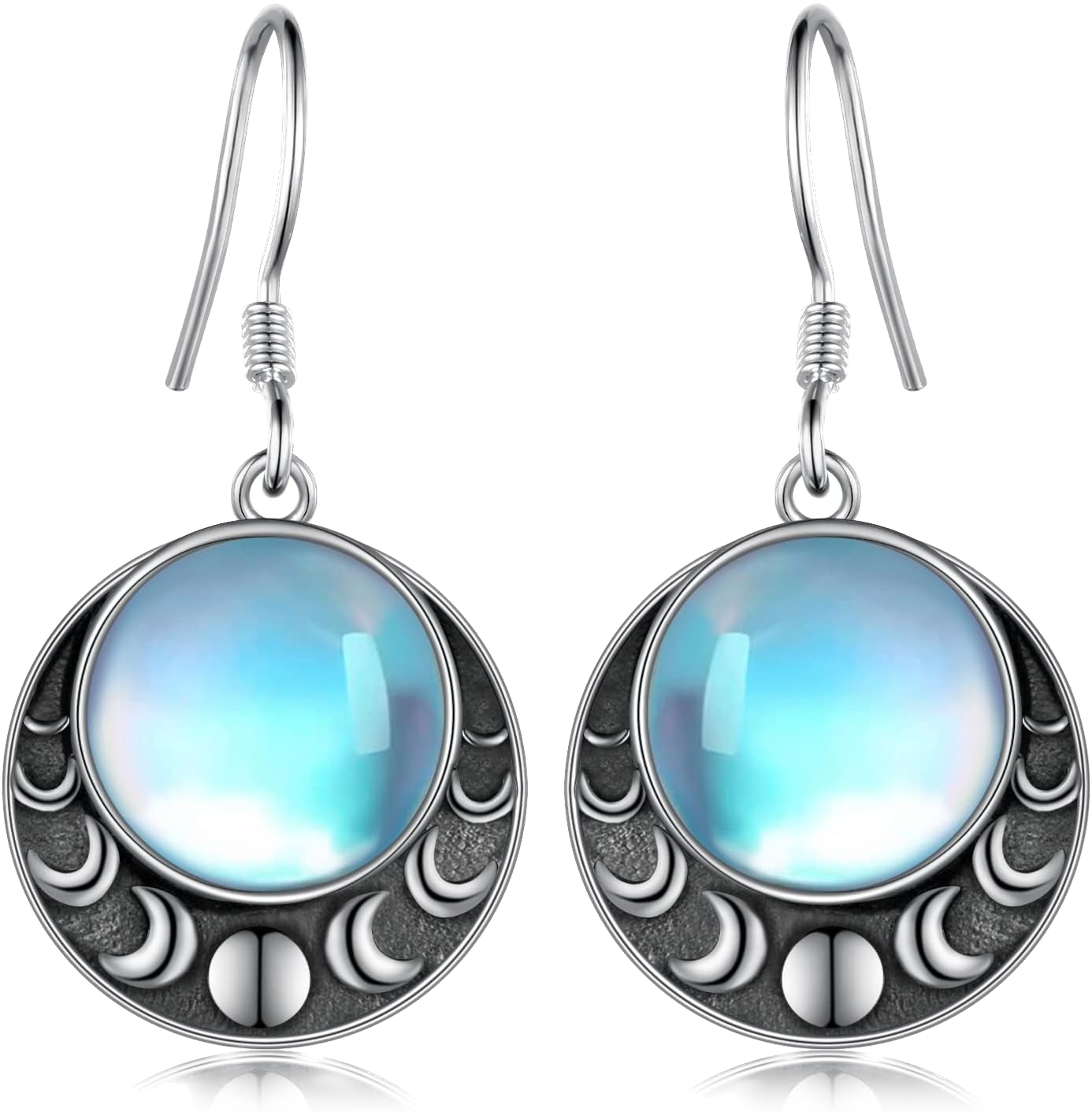 Moonstone Moon Phase Earrings