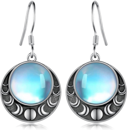 Moonstone Moon Phase Earrings