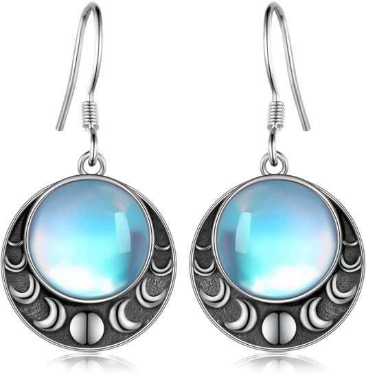 Moonstone Moon Phase Earrings