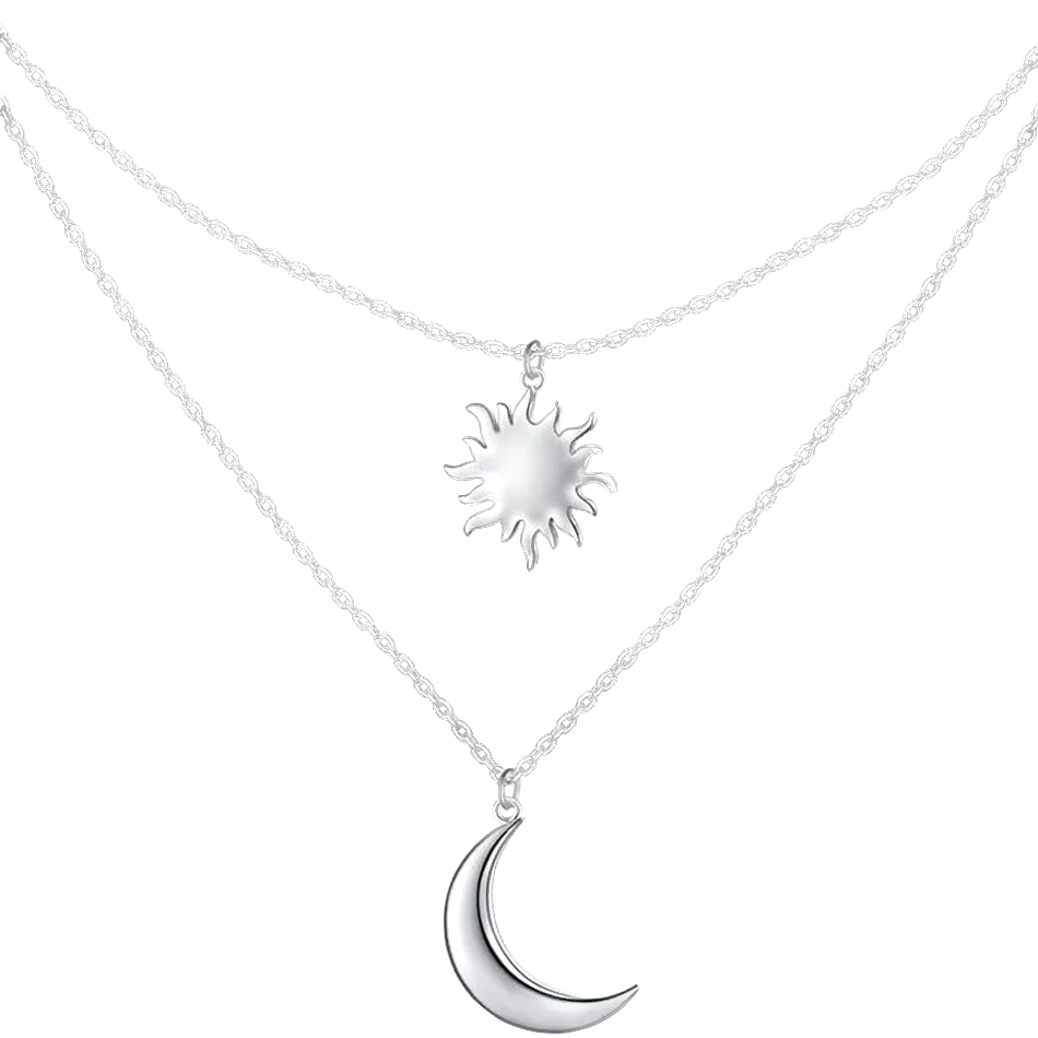 Sun & Moon triple layer Necklace