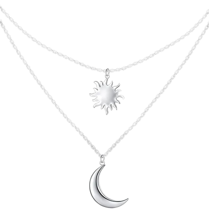 Sun & Moon triple layer Necklace