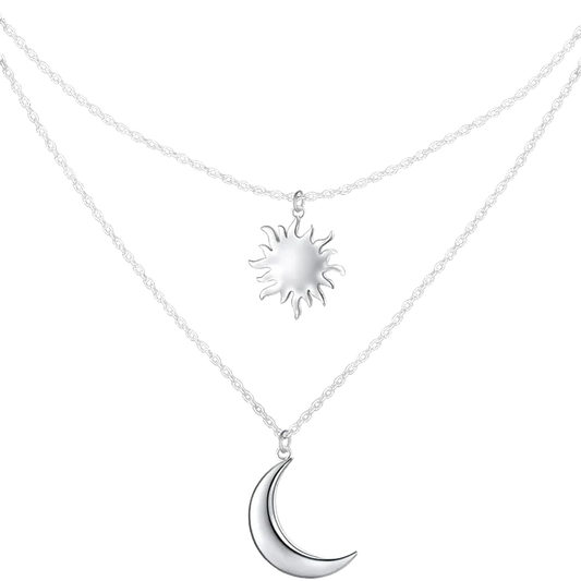 Sun & Moon triple layer Necklace