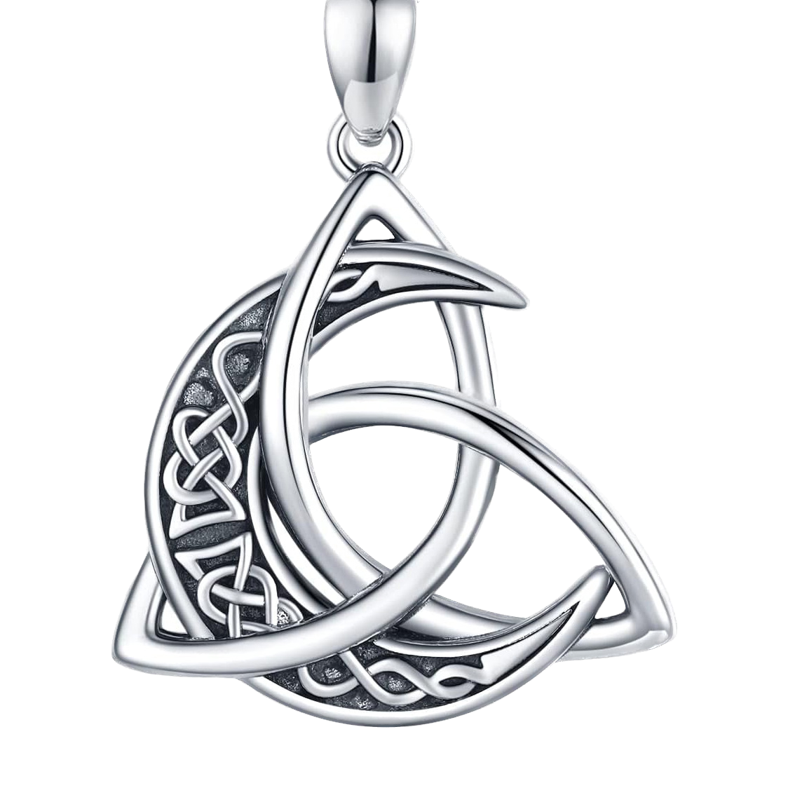 Moon Triquetra Necklace 