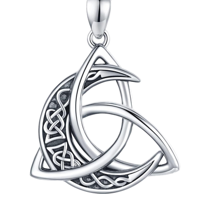 Moon Triquetra Necklace 