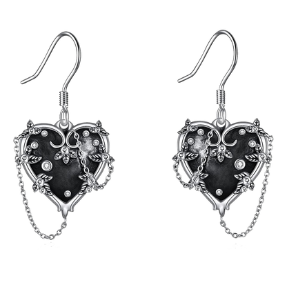 Witches Heart Earrings - S925