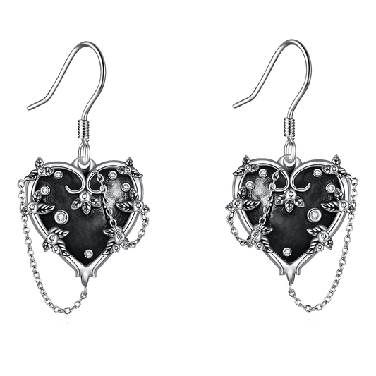 Witches Heart Earrings - S925