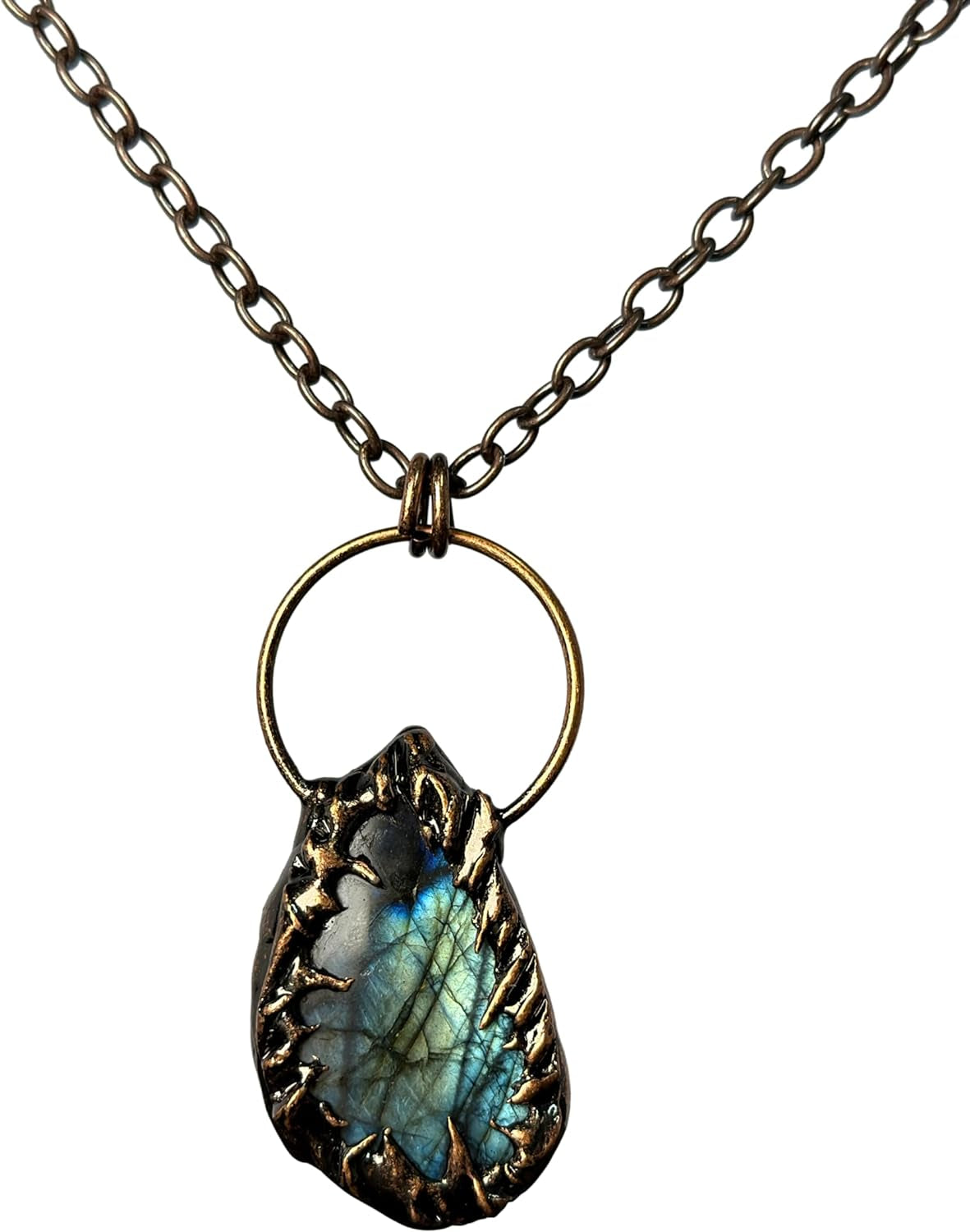 Natural Labradorite Pendant Necklace,