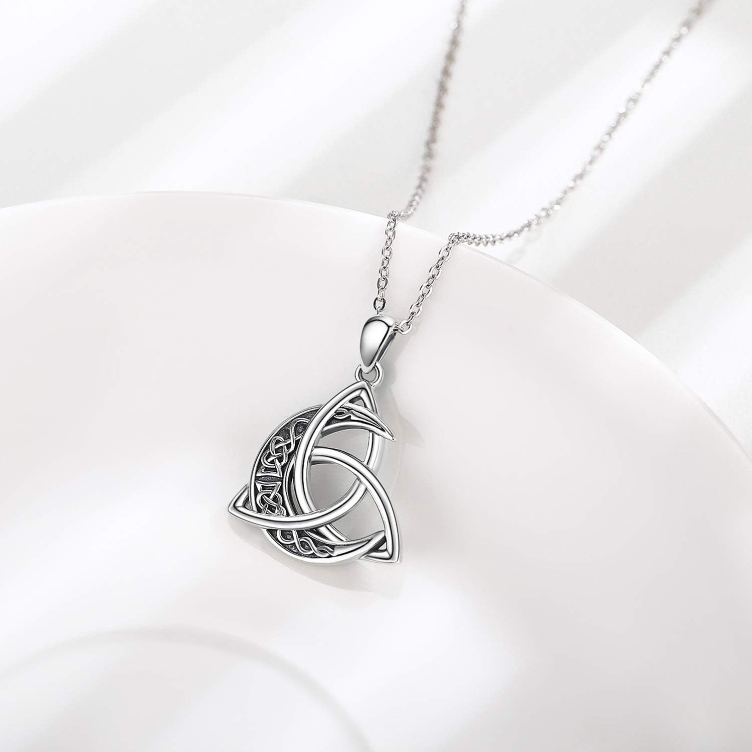 Moon Triquetra Necklace 