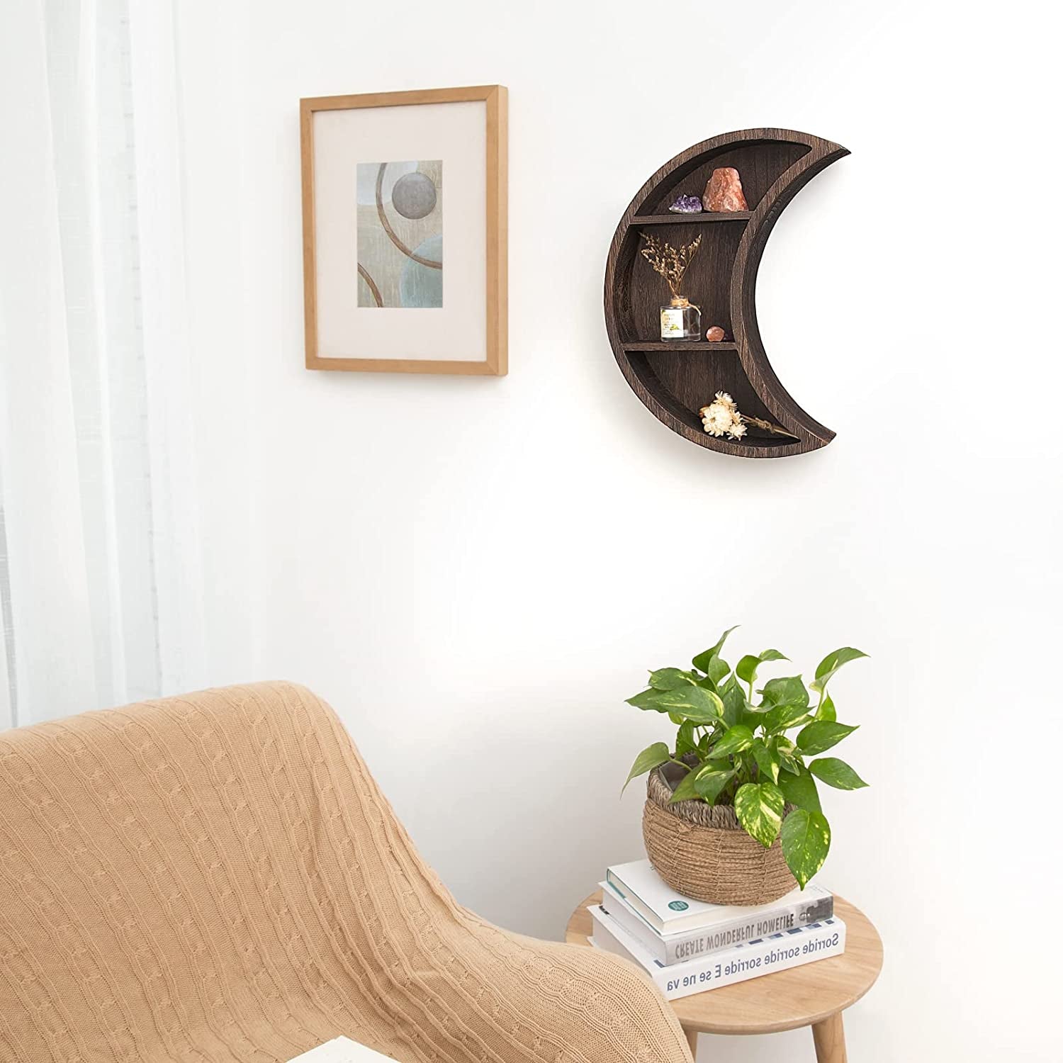 Crescent Moon Floating Shelves