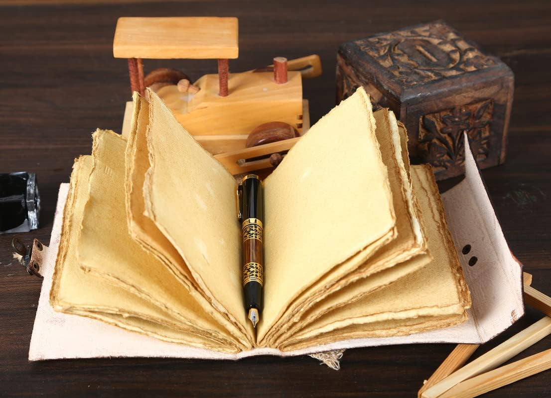Rustic Brown Blank Paper Diary